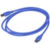Akyga USB kabel USB 3.0 USB-A zástrčka, USB-A zástrčka 1.80 m modrá AK-USB-14