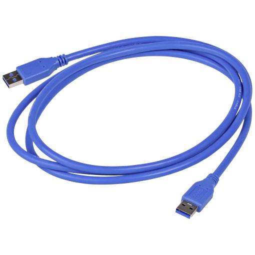 Akyga USB kabel USB 3.0 USB-A zástrčka, USB-A zástrčka 1.80 m modrá AK-USB-14