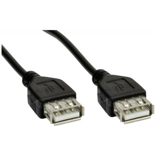 Akyga USB kabel USB 2.0 USB-A zásuvka, USB-A zásuvka 1.80 m černá AK-USB-06