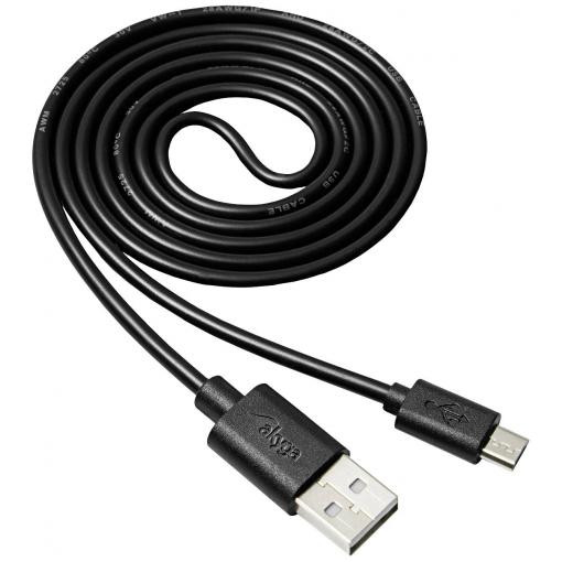 Akyga USB kabel USB-A zástrčka, USB Micro-B zástrčka 1.00 m černá AK-USB-21