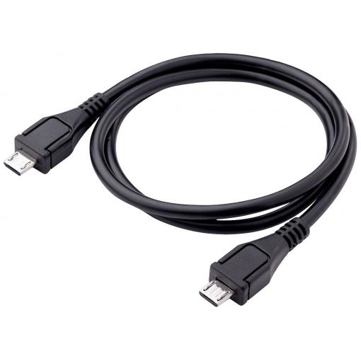 Akyga USB kabel USB 2.0 USB Micro-B zástrčka, USB Micro-B zástrčka 0.60 m černá AK-USB-17