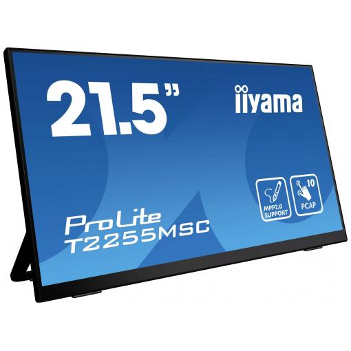 Iiyama ProLite dotykový monitor Energetická třída (EEK2021): D (A - G) 54.6 cm (21.5 palec) 1920 x 1080 Pixel 16:9 5 ms HDMI™, DisplayPort, USB IPS LED