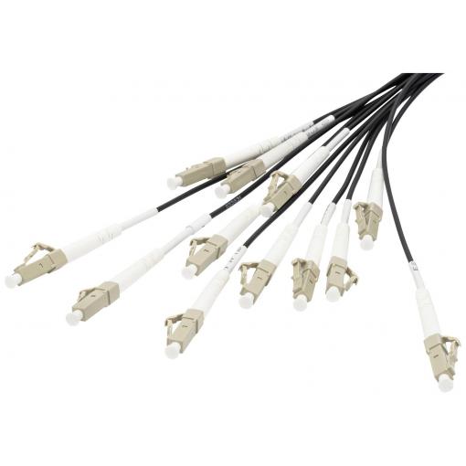 Digitus DK-2433CU030BK-BBB optické vlákno optické vlákno kabel 30 m černá [12x LC/UPC zástrčka - 12x LC/UPC zástrčka] 50/125 µ Multimode OM4