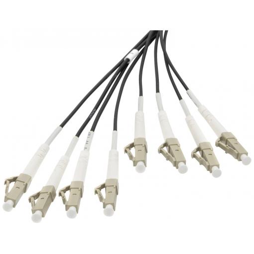 Digitus DK-24338U075BK-BBB optické vlákno optické vlákno kabel 75 m černá [8x LC/UPC zástrčka - 8x LC/UPC zástrčka] 50/125 µ Multimode OM4