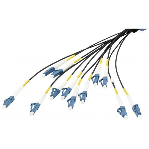 Digitus DK-2A33CU030BK-BBB optické vlákno optické vlákno kabel 30 m černá [12x LC/UPC zástrčka - 12x LC/UPC zástrčka] 9/125 µ Singlemode OS2