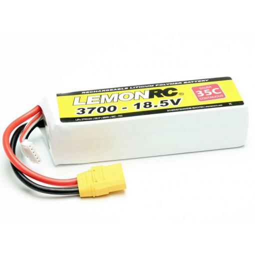LemonRC 15730 akupack Li-Pol (modelářství), 18.5 V, 3700 mAh, články 5, 35 C, Softcase, XT90