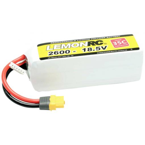LemonRC 15751 akupack Li-Pol (modelářství), 18.5 V, 2600 mAh, články 5, 35 C, Softcase, XT60
