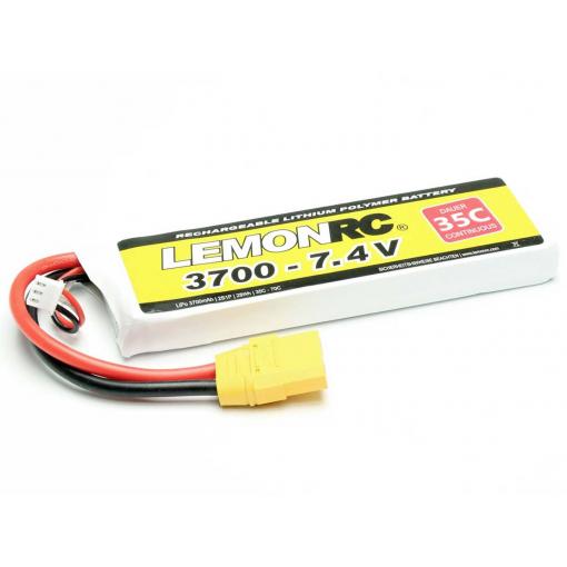 LemonRC 15755 akupack Li-Pol (modelářství), 7.4 V, 3700 mAh, články 2, 35 C, Softcase, XT90