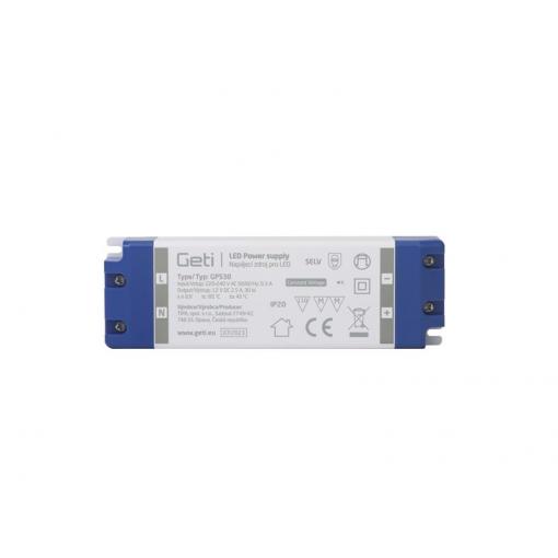 Zdroj spínaný pro LED 12V/ 30W  GETI  GPS30, IP20