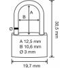 Sygonix SY-5045280 visací zámek 19.7 mm částečně se stejným uzavíráním zlatožlutá na klíč