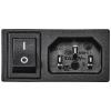 TRU COMPONENTS TC-10088392 IEC zástrčka C13/C14 C14 zástrčka, vestavná rovná Počet kontaktů: 3 10 A černá 1 ks