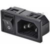 TRU COMPONENTS TC-10088392 IEC zástrčka C13/C14 C14 zástrčka, vestavná rovná Počet kontaktů: 3 10 A černá 1 ks
