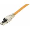 Renkforce RJ45 síťový naviják kabelu CAT 6a (surový kabel CAT 7) S/FTP 90 m oranžová bez halogenů