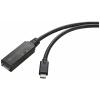 Renkforce USB kabel USB 3.2 Gen1 USB-C ® zástrčka, USB-A zásuvka 5.00 m černá Aktivní se zesílením signálu, s funkcí OTG RF-5231962