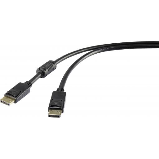 Renkforce DisplayPort kabel Konektor DisplayPort, Konektor DisplayPort 5.00 m černá RF-5234036 pozlacené kontakty Kabel DisplayPort