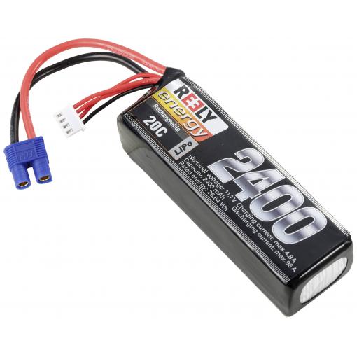 Reely RE-7853469 akupack Li-Pol (modelářství), 11.1 V, 2400 mAh, články 3, 20 C, Softcase, EC3