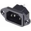 TRU COMPONENTS TC-10475840 IEC zástrčka C13/C14 C8 zástrčka, vestavná rovná Počet kontaktů: 3 10 A černá 1 ks