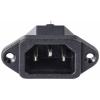 TRU COMPONENTS TC-10475840 IEC zástrčka C13/C14 C8 zástrčka, vestavná rovná Počet kontaktů: 3 10 A černá 1 ks