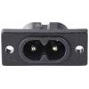 TRU COMPONENTS TC-10475836 IEC zástrčka C13/C14 C8 zástrčka, vestavná rovná Počet kontaktů: 2 2.5 A černá 1 ks