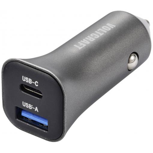 VOLTCRAFT CPS-38W/ 2 VC-RA381 USB nabíječka, 1x USB A , 1x USB-C®, 38 W, stříbrnočerná