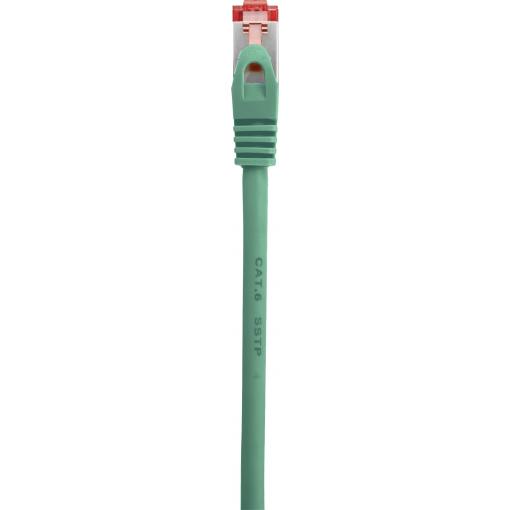 Renkforce RF-5503262 RJ45 síťové kabely, propojovací kabely CAT 6 S/FTP 10.00 m zelená s ochranou, pozlacené kontakty, samozhášecí 1 ks