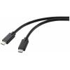 Renkforce Nabíjecí kabel USB USB 2.0 USB-C ® zástrčka, USB-C ® zástrčka 2.00 m černá krytí TPE RF-5251922