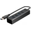 LINDY 43324 USB Hub 4 porty USB-A USB 3.1 Gen1 5 GBit/s černá 43324