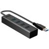 LINDY 43324 USB Hub 4 porty USB-A USB 3.1 Gen1 5 GBit/s černá 43324