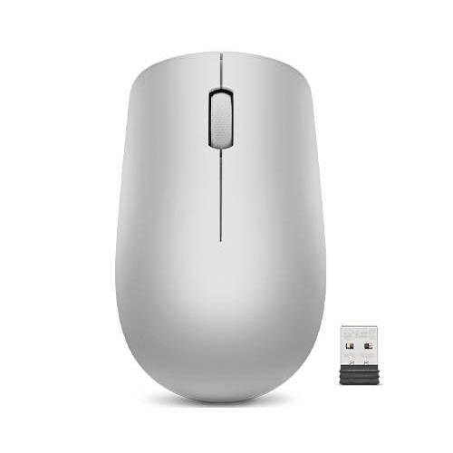 Lenovo 530 optická myš, přenos bezdrátový, 3 tlačítko, 1200 dpi, šedá, platina