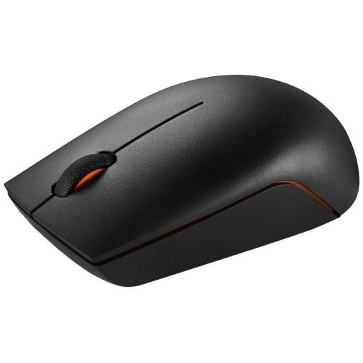Lenovo 300 Wireless Compact laserová myš, přenos bezdrátový, 3 tlačítko, 1000 dpi, černá