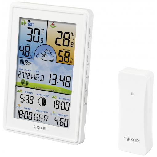 Sygonix SY-5509564 digitální meteostanice Předpověď pro 12 až 24 hodin