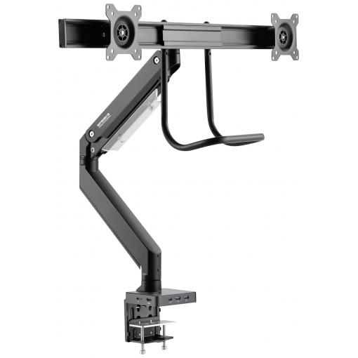 SpeaKa Professional držák na stůl pro monitor SP-MM-820 2 Displej: (s) 43,2 cm (17) - 81,3 cm (32) matná černá nakláněcí, naklápěcí