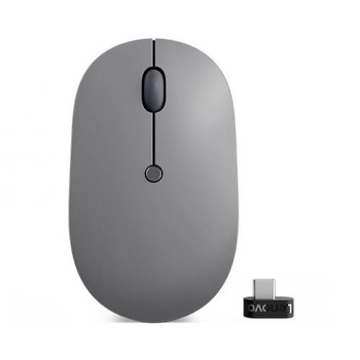 Lenovo Go USB-C optická myš, přenos bezdrátový, bezdrátový, 5 tlačítko, 2400 dpi, šedá