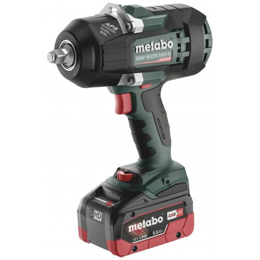 Metabo SSW 18 LTX 1450 BL, 602401660 aku rázový utahovák, 1450 Nm, 20 V, LiHD , bezkartáčové, vč. 2x aku, kufřík, vč. nabíječky