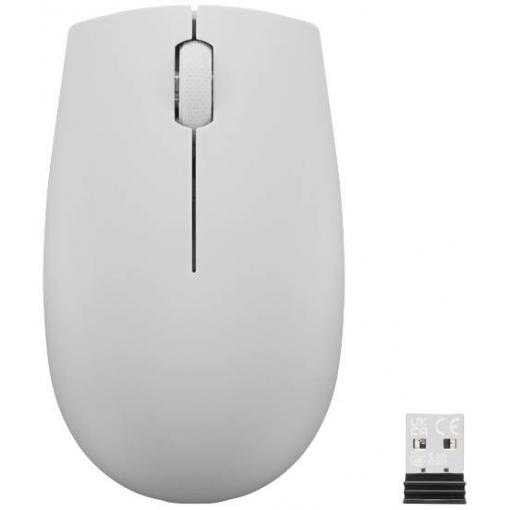 Lenovo 300 Wireless Compact optická myš, přenos bezdrátový, 3 tlačítko, 1000 dpi, šedá