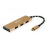Roline 14.02.5049 USB Hub 4 porty USB-A USB 3.2 Gen1 5 GBit/s zlatá (metalíza)