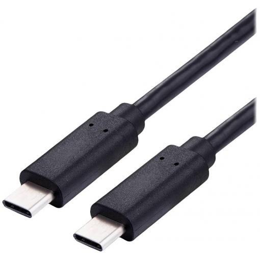 Value USB kabel USB 2.0 USB-C ® zástrčka, USB-C ® zástrčka 1.00 m černá stíněný 11.99.8308