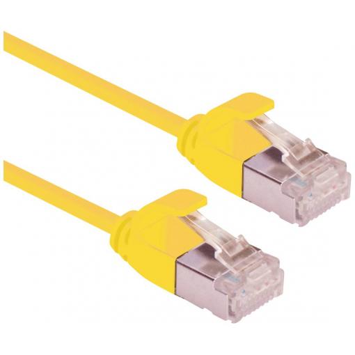 Roline 21.15.3325 RJ45 síťové kabely, propojovací kabely CAT 6A U/FTP 2.00 m žlutá nestíněný, bez halogenů, samozhášecí 1 ks