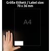Avery-Zweckform 6602 univerzální etikety 70 x 36 mm papír bílá 1560 ks trvalé barevná laserová tiskárna, laserová tiskárna