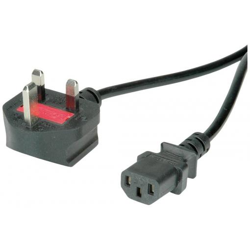 Value napájecí kabel [1x UK zástrčka - 1x IEC C13 zásuvka 10 A] 3.15 m černá