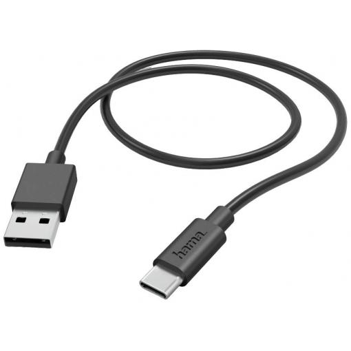 Hama Nabíjecí kabel USB USB 2.0 USB-A zástrčka, USB-C ® zástrčka 1.00 m černá 00201594