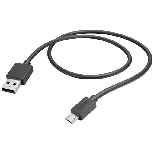 Hama Nabíjecí kabel USB USB 2.0 USB-A zástrčka, USB Micro-B zástrčka 1.00 m černá PVC plášť 00201584