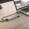 Hama 00200137 USB Hub 7 portů USB-A USB 3.2 Gen1 5 GBit/s s konektorem USB C šedá