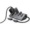 Hama 00200140 USB Hub 5 portů USB-A, microSD, SD USB 3.2 Gen1 5 GBit/s se zabudovanou čtečkou SD karet, s konektorem USB C šedá