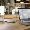 Hama 00200138 USB Hub 4 porty USB-A USB 3.2 Gen1 5 GBit/s s konektorem USB C šedá