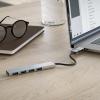 Hama 00200141 USB Hub 4 porty USB-A USB 3.2 Gen1 5 GBit/s s konektorem USB C šedá