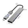 Hama 00200141 USB Hub 4 porty USB-A USB 3.2 Gen1 5 GBit/s s konektorem USB C šedá