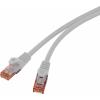 Renkforce RF-5047426 RJ45 síťové kabely, propojovací kabely CAT 6 U/UTP 0.15 m šedá s ochranou, bez halogenů 1 ks