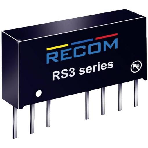 RECOM RS3-0512S DC/DC měnič napětí 12 V 0.25 A 3 W Počet výstupů: 1 x Obsah 1 ks