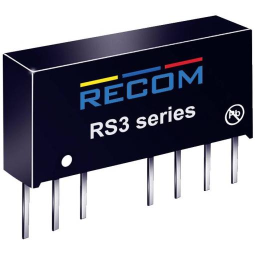 RECOM RS3-0512D DC/DC měnič napětí -12 V, 12 V -0.125 A 3 W Počet výstupů: 2 x Obsah 1 ks